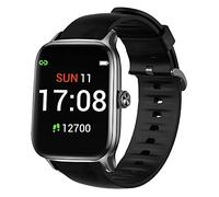 Giaogor Compatible for Letsfit EW1 Band, Silicone Replacement Soft Band Wristbands Straps with Stainless Steel Buckle Compatible with Letsfit EW1 Smartwatch (Black)