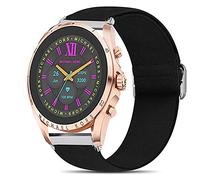 Giaogor Compatible for Michael Kors Gen 6 Band, Stretch Elastics Nylon Adjustable Strap Compatible for Michael Kors Gen 6 Bradshaw Smartwatch/MK Gen 6 Bradshaw 2021 (Black)