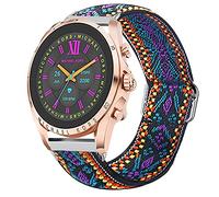 Giaogor Compatible for Michael Kors Gen 6 Band, Stretch Elastics Nylon Adjustable Strap Compatible for Michael Kors Gen 6 Bradshaw Smartwatch/MK Gen 6 Bradshaw 2021 (Purple Blue)