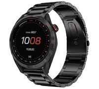 Giaogor Compatible with Garmin Approach S42 / S12 / Forerunner 55 Black Stainless Steel Mesh Watch Band, 145mm x 15mm