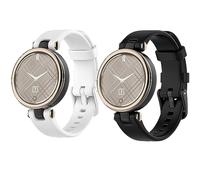 Giaogor Compatible with Garmin Lily Bands, Soft Silicone Sport Replacement Watchband Compatible with Garmin Lily Smartwatch (2 pack-White+Black)