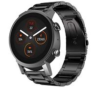 Giaogor Strap Compatible with Ticwatch E3, Classic Stainless Steel Watch Strap for Ticwatch E3 Smartwatch