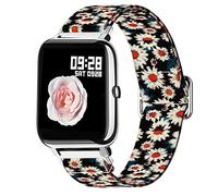 Giaogor Stretch Elastics Adjustable Strap Compatible for Popglory 22/Donerton Smartwatch/FirYawee Smartwatch/Virmee VT3 (chrysanthemum)