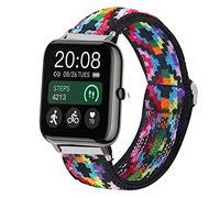 Giaogor Stretch Elastics Adjustable Strap Compatible for Popglory 22 Smartwatch - Aztec Style Colorful
