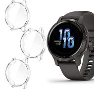Giaogor Venu 2S Case, All-Around Protective TPU Bumper Cover Screen Protector Case Cover Compatible for Garmin Venu 2S (3 Pack-Clear+Clear+Clear)