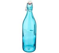 Giara Swing Top Bottle Blue 1 Litre - Eco-Friendly Blue Glass Bottle for Cordials and Preserves