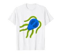 Giardia Giardiasis Microbiology Laboratory Parasite Value Graphic T-Shirt, Men, White, M