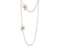 Giardini Segreti Sautoir in 18ct Rose Gold with White and Champagne Diamonds
