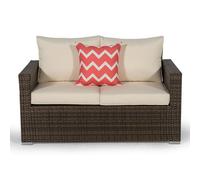 Giardino Sydney Rattan 2 Seater Loveseat Sofa - Aluminium and Rattan - 1 - Two Seater