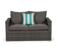 Giardino Sydney Rattan 2 Seater Loveseat Sofa - 1 - Grey