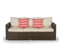 Giardino Sydney Rattan 3 Seater Sofa - Aluminium and Rattan - 1 - Three Seater