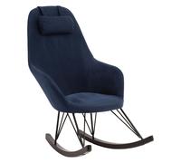 giausar upholstered fabric rocking chair in blue