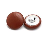 GIAYEU Buttons for sewing,6Pcs Leather Covered Buttons with Shank Decorative Buttons(Brown,25mm)