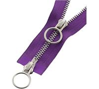 GIAYEU Zips,Sewing zips, 1pc 5# Double Sliders Open-end Auto Lock Metal Zipper for Coat, Down Jackets,(Purple,70cm)