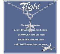 GIAYIER Fashion Design Flight Attendant Airplane Necklace Flight Attendant Gifts Pilot Graduation Gift Aviation Gifts, Adjustable, Stainless Steel, No Gemstone