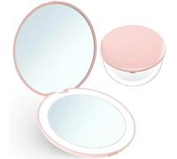 Giazee Compact Mirror - 1X/10X Magnifying Travel LED Makeup Mirror, Portable Foldable Small Pocket Mirror for Handbag Purse