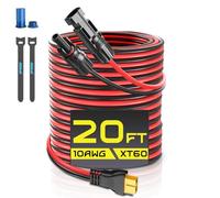 GIBBAB 20FT 10AWG Solar Cable Compatible with XT60 Plug Charging Adapter