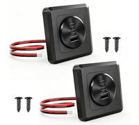 GIBBAB 90W 12V RV USB C Wall Outlet, 2PCS, Black