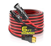 GIBBAB Solar Connector to XT60 Charge Extension Cable, 12AWG 6FT XT60 Adapter Cable to Solar Panel Charging Wire for LiFePO4 Battery RV Portable Power Station Ecoflow Solar Generator
