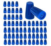 Gibbab Waterproof Outdoor Wire Electrical Connectors,Sealant Twist Nuts Caps Cable Terminal Connector Gel for Landscape Light, Building Application, Wet Location Installation, Medium, Blue, 60PCS