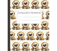 Gibbon Composition Notebook: Cute Baby Monkey Journal for Kids and Animal Lovers: Adorable Primate Notebook for School, Work, and Creative Writing - 120 Pages