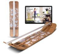 Gibbon Giboard Set Play White Slackline Complete Balance Board Including Strap and Tension System - Beech Wood FSC Minimalist & Fun White Design