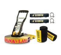 Gibbon Slacklines - Bananalama XL Treewear Set - Slacklining size 25 m, blue/yellow