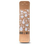 Gibbon Giboard Set Play White Slackline Complete Balance Board Including Strap and Tension System - Beech Wood FSC Minimalist & Fun White Design