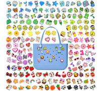 Gibleitz Bogg Bag Charms, 200pcs Colorful Charms for Tote Beach Bags Mixed Lot Cute Decorative Bogg Bag Accessories,Summer Gifts for Women Teens