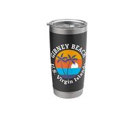 Gibney Beach U.S. Virgin Islands Summer Vacation Souvenir Stainless Steel Insulated Tumbler