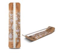 Gibbon Giboard Set Play White Slackline Complete Balance Board Including Strap and Tension System - Beech Wood FSC Minimalist & Fun White Design