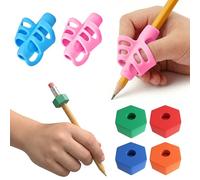 GIBOPOB 4-Pack Weighted Pencil Grips, 0.35oz Silicone Handwriting Aid, for Kids Handwriting Autism ADHD Tools 2-Pack Handwriting Posture Correction Pencil Gripper