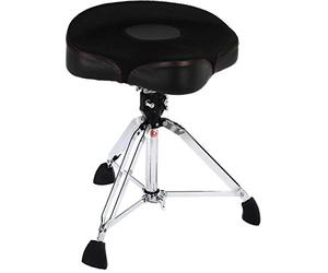 Gibraltar Drum Stool 9000 Series Air Tech Motorcycle Pro Series Saddle 2-Tone, 9608MW2T (Diameter: 43cm, Dry-Mesh Fabric Seat, Super Lock, 'Super Foot' Rubber Feet)