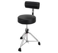 Gibraltar Drum Stool 9000 Series Round with Backrest, 9608RB (Diameter: 35cm, Vinyl Seat, Super Lock, Tripod Position, 'Super Foot' Rubber Feet, stability, comfortable)