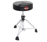 Gibraltar Drum Stool, Drum Stool 9000 Series Quad Round Top, 9608RQPGB (Diameter: 35cm, Vinyl Seat, Super Lock, Tripod Position, 'Super Foot' Rubber Feet), Black/Grey