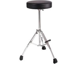 Gibraltar Drum Stool, Drum Stool Compact Performance (round seat, diameter: 33cm, fixed height: 53 cm, vinyl seat, memory lock, double braced base, 'Super Foot' rubber feet)
