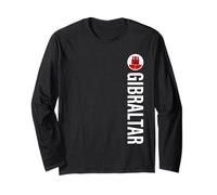 Gibraltar Flag Vertical Long Sleeve T-Shirt