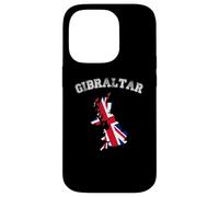 Gibraltar Vintage Gibraltar Flag Map Design Case for iPhone 14 Pro