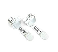Gibson Athletic Double Buckle Just Right Uneven Bar Grips, Gymnastics, Girls, White, X-Small