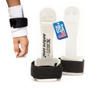 Gibson Athletic Just Right Velcro Hook & Loop Uneven Bar Grips, Gymnastics, White/Black, X-Small