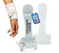 Gibson Athletic Single Buckle Just Right Uneven Bar Grips, Gymnastics, Girls, White, Small