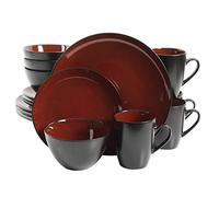 Gibson Elite 109537.16R Gibson Soho Lounge Round Reactive Glaze Dinnerware Set, Stoneware, Red