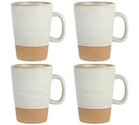 Gibson Elite 4 Pack Dreamweaver Terracotta Reactive 17 OZ Mug Set - Sand Cream