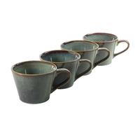 Gibson Elite Coffee Mugs Set of 4, 22 oz Large Blue Stoneware Cups