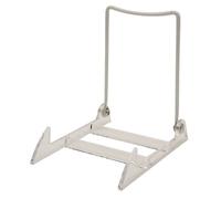 GIBSON HOLDERS 12-Pack 3PL Large Display Stand for Plates, Platters, China, Kitchenware, Home Decor, Artwork & More - Clear Base/White Wire
