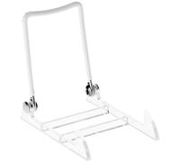 GIBSON HOLDERS 1PL Adjustable Wire & Acrylic Easels, 2.75" W x 3.5" H with 3" Ledge, White/Clear, Pack of 6