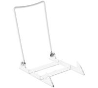 Gibson Holders Display Stand/Easel Base Wire (Item #4PL) -12 Pack, White/Clear Acrylic, 12-Pack