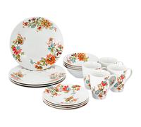 Gibson Home Doraville Round Dinnerware Set Service for 4 16 Piece WhiteSpecks