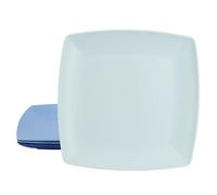 Gibson Home Jayson Melamine Dinner Plate, Set of 4, 10.5-inch Square, Blue