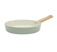 Gibson Home Marbleton 11 Inch Large Aluminum Fry Pan Cookware Non-Toxic Premium Ceramic Non Stick Frying Pan, Kitchen Egg Pan, Omelet Pan, Always Pan, Pots and Pans, Sage Green, Induction Safe